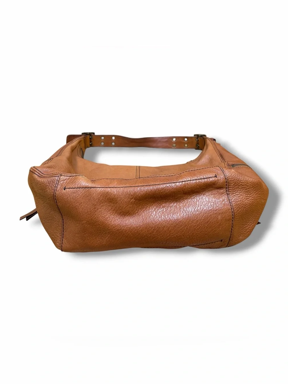 Banana Republic Light Brown Genuine Leather Hobo Bag Purse Handbag Nice!